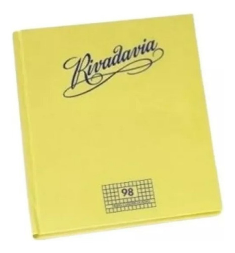 Cuaderno Rivadavia Tapa Dura Sin Forrar 98h Cudriculado Color Amarillo