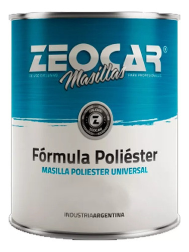 Zeocar Masilla Formula Poliéster Plástica Relleno 4 Kg Frías