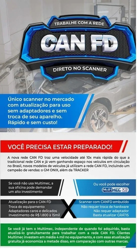 Scanner Multimec X3 Álcool Gasolina Diesel Leve 12x S/ Juros