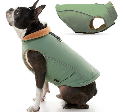 Talla S Color Verde - Chaleco Para Perros Con Forro Polar, A