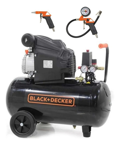 Compresor De Aire Eléctrico Black+decker Rcdv404bnd558 50l 2hp 220v Negro