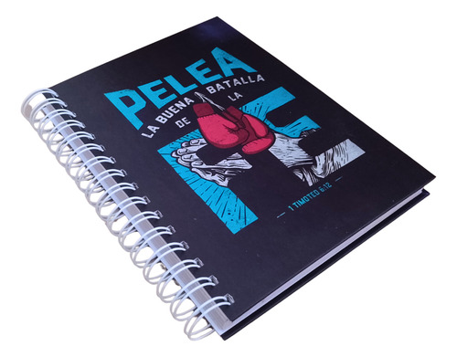 Cuaderno Tapa Dura - Regaleria Cristiana - Buena Batalla Negro