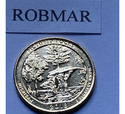 Robmar-usa-quarter Bañado Oro 24k Año 2018-n°41-pictured Roc