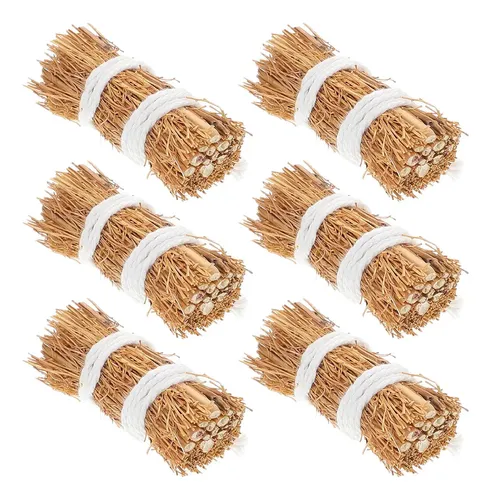 SEWACC 24 Mini Pacas De Heno Decorativas – Modelos De Paja De 2 Cm Para Casas De Muñecas, Paisajes Y Escenas Rurales – Adornos De Granja Para Manualidades Y Decoración Del Hogar