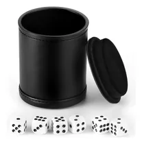Comprar Hloyacc Juego De Vasos De Dados Con Forro De Fieltro De Cuer