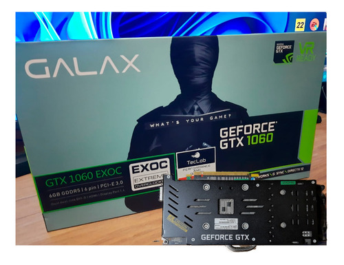 Placa De Vídeo Geforce Gtx 1060 6gb Galax Exoc