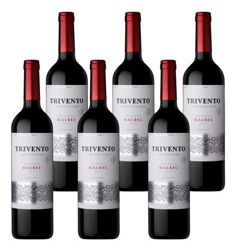 Caixa Vinho Argentino Trivento Reserva Malbec - 6 Unidades