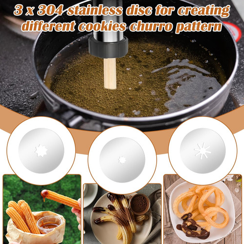 Churro Maker Con Kit De Acero Inoxidable 304