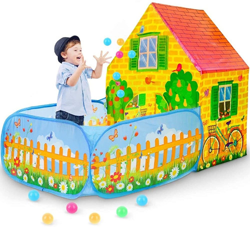 Kids Lay Tent,pop Up Layhouse With Ball It, Indoo O...