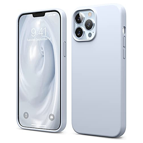 Funda Para iPhone 13 Pro Max De Silicona Liquida Color Azul