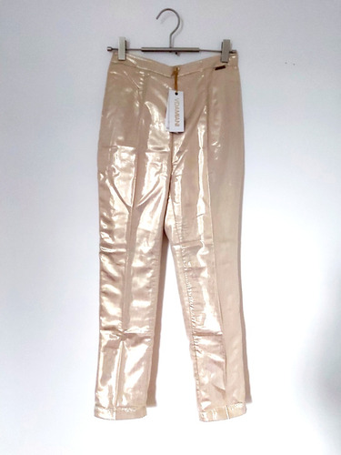 Pantalon Vdamiani Dorado Fiesta Talle Xs Nuevo C/etiqueta