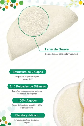 18 Almohadillas Desmaquillantes De Limpieza Facial