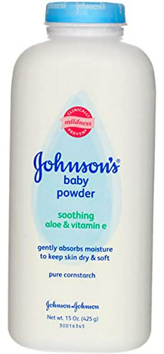 Johnson's Aloe Y Vitamina E Baby Powder 15 Oz (paquete De 4)