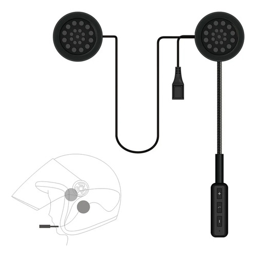 Casco Moto Auricular Bluetooth 5.0+edr Auriculares
