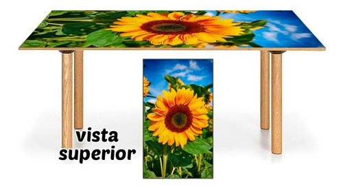 Vinilo Para Heladera Girasol Flor Cultivo Campo M4