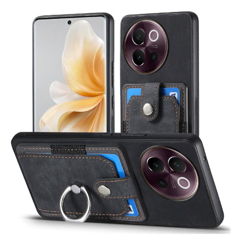 Funda For Vivo V40 Lite Crad Ranura Soporte Magnético Para