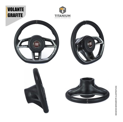 Volante Gti Uno Fire, Novo Uno, Palio Idea C/ Cubo Grafite