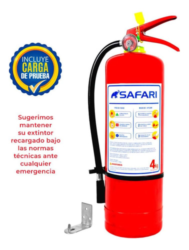 Extintor Pqs 4kg C/soporte Metálico Zfe-04*