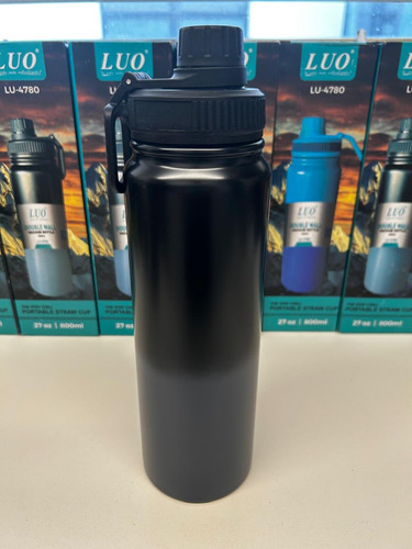 Botella Térmica Acero Inoxidable Frío/calor Grabado Laser Negro