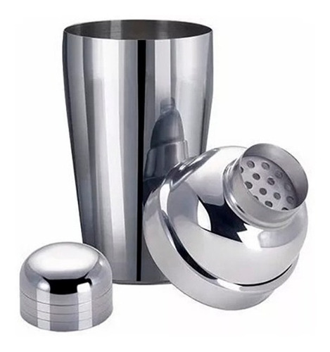 Imagem 2 de 9 de Coqueteleira Inox 500ml + Socador/espremedor/dosador/colher