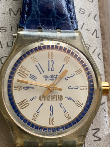 Relogio Swatch Musical Ano De 1988. En Perfeito Estado,couro