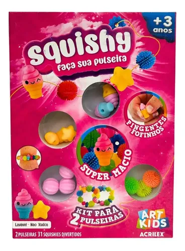 Pulseira Squishy Faça Sua Pulseira Acrilex Kit 2 Pulseiras