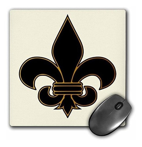 Pad Mouse - Llc 8 X 8 X 0.25 Inches Large Black And Gold Fle