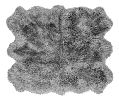 Alfombra Lanar Sexto, Cuero Lanar, Cuero De Oveja, Muflon Color Gris Diseño De La Tela Cuero De Oveja