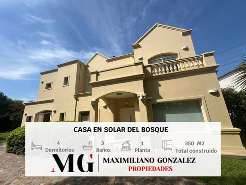 Casa En Venta Y Alquiler, 6 Ambientes - Solar Del Bosque, Ezeiza