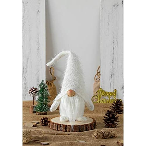 Gnomo De Navidad Blanco De Nieve Hecho Mano De Suecia, ...
