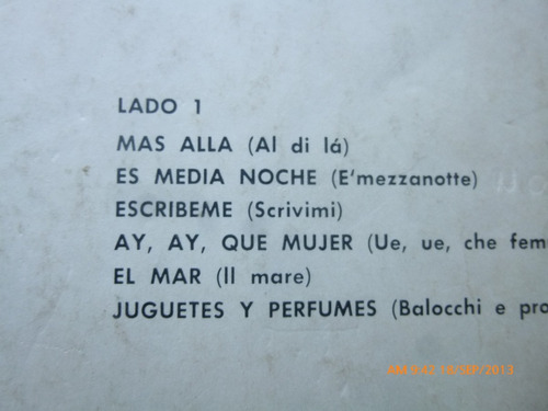 Vinilo Lp De Luciano Tajoli (xx294 (Usado)