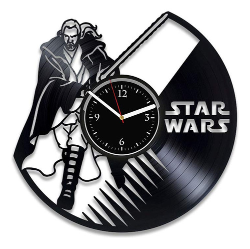 Reloj Jedi Star Wars Vinilo Record Clock Película Vinilo