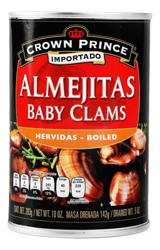 Almejitas Hervidas Baby Clams Crown Price 283g