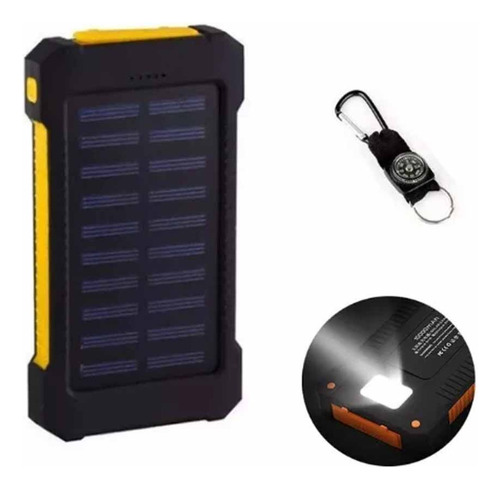 Cargador De Batería Solar Con Panel De 2 Puertos Usb