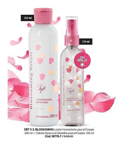 Set Loción Humectante + Colonia Skin So Soft Blossoming Avon