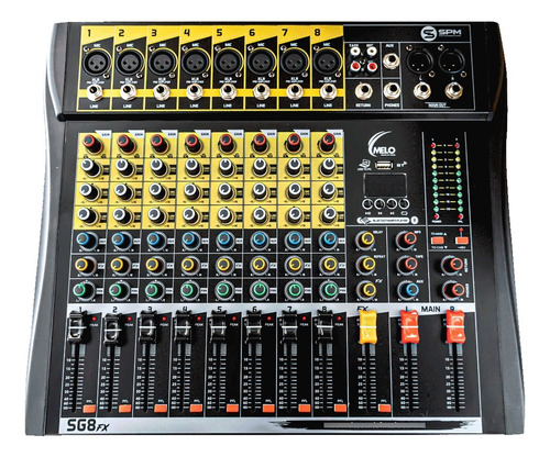 Consola De 8 Canales Mono, Sg8fx  Melo