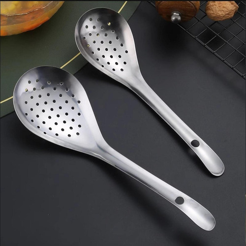 Cuchara Ranurada De Cocina, Cuchara Con Colador, Colador De