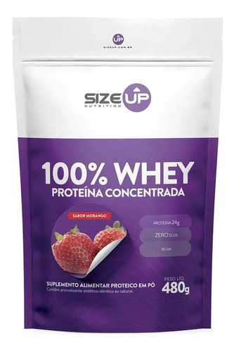 100% Whey Protein Pure - Proteína Concentrada 480g - Size Up