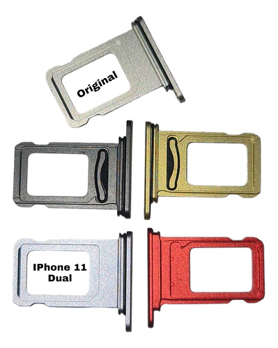 Bandeja Porta Sim Card Dual Para iPhone 11 Calidad Original 