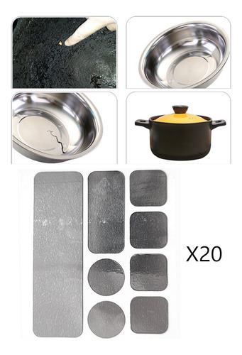 20x Cinta De Alta Temperatura, Parches De Papel De Aluminio