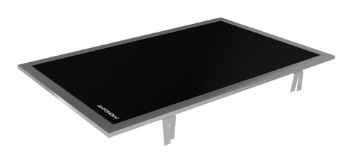 Chapa Vitrocerâmica 65 X 45 Para Fogão A Lenha Moldura Inox