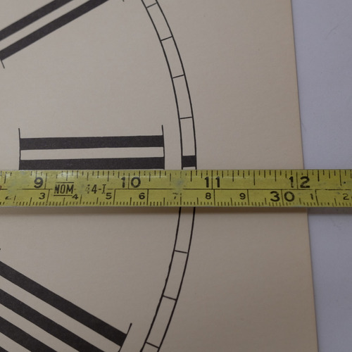 Antigua Carátula Reloj De Pared O Péndulo Cartulina Romanos