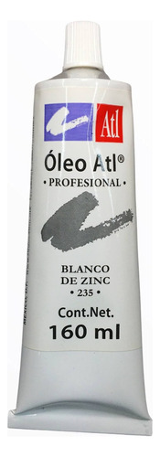 Pintura Oleo Atl T-40 160ml Tubo Grande Color del óleo 235 Blanco Zinc