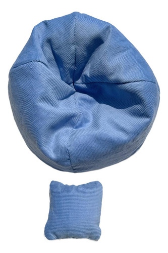 Sofá En Miniatura Con Almohada, Decoración Para Sala Azul