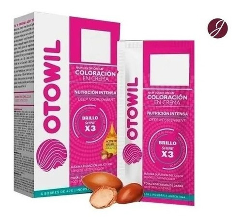  Tintura Otowil Coloración En Crema Sachet + A. 20v X6u Full Tono 0.80 Rosa California