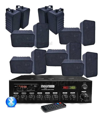 Combo Música Funcional Comercio Consola Bluetooth +14 Bafles