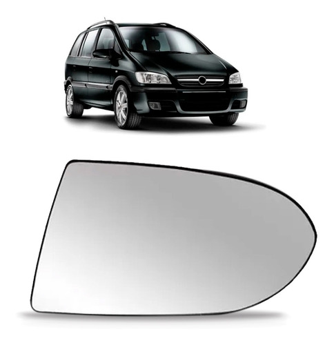 Lente Espelho Retrovisor Zafira 2001 02 03 04 A 2011 Prata