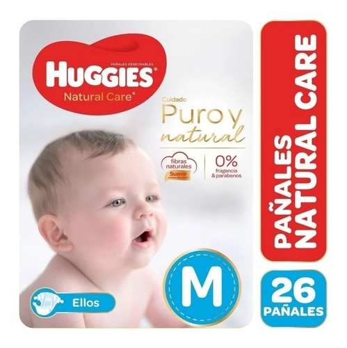 Pañales Huggies Natural Care para ellas M
