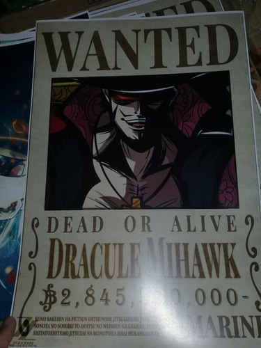 Posters De Dracule Mihawk De One Piece Anime