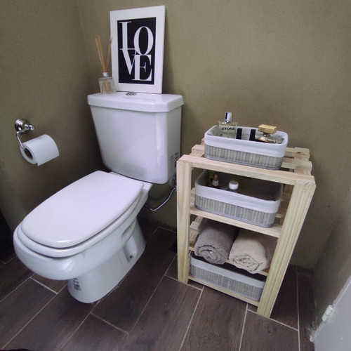 Imagen 1 de 3 de Organizador Baño Toilette Estantería Toallero X 4 Pisos 
